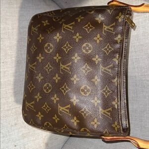 Louis Vuitton Brown and Orange Shoulder Bag
